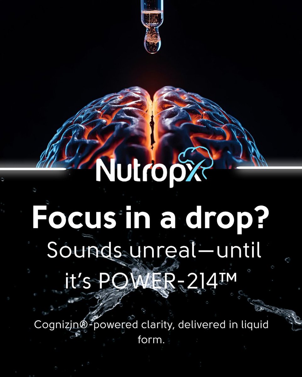nutropx's tweet image. Liquid Fast, Laser Focused: Need support that works efficiently? The liquid dropper format of POWER-214™ is a convenient way to get a concentrated serving of brain-supporting nutrients like Cognizin®.  Visit nutropx.com
#CognitivePerformance #Nutropx #brainvitamins…