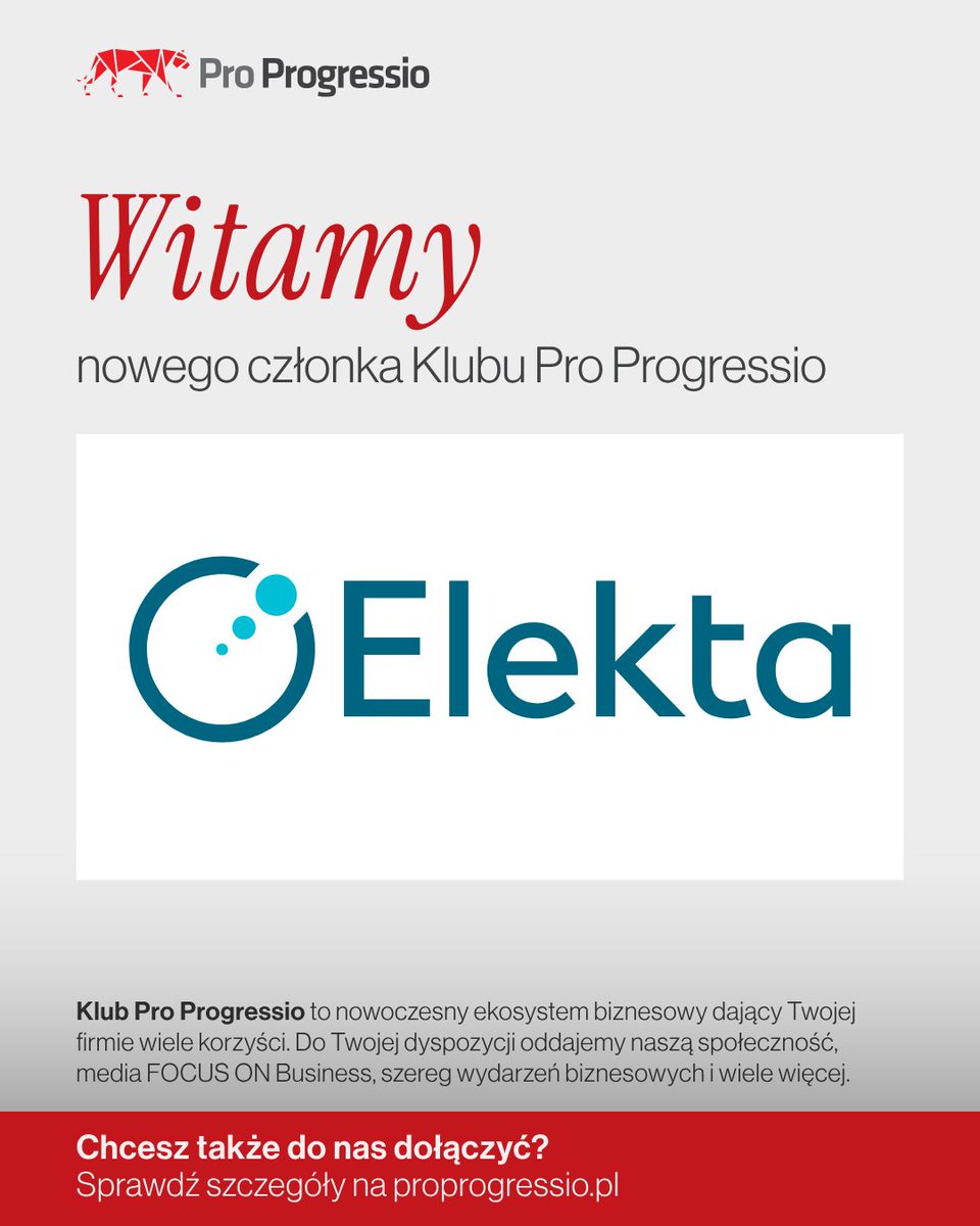 Pro_Progressio's tweet image. Witamy w Klubie Pro Progressio nowego członka – Elekta Business Services (EBS). Zespół 200+ specjalistów wspiera globalnie Elekta w finansach, IT, HR, logistyce, marketingu i projektach, wspierając standaryzację i rozwój procesów
🔗 elekta.com

#ProProgressio #Elekta