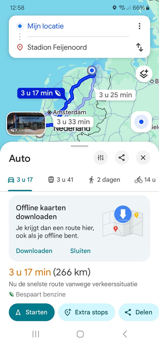 Het kan nog net. Nog even naar het kastje op het dorpsplein wellicht en dan toch maar rijden. Top dit.