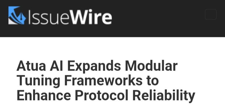 AtuaAI's tweet image. Atua AI expands modular tuning frameworks to enhance protocol reliability and execution.
Read more: issuewire.com/atua-ai-expand…