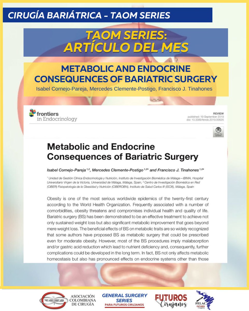 🚨 TOPIC AND ARTICLE OF THE MONTH SERIES 🚨

Top 5 Topics Every Future Surgeon Should Know About Bariatric Surgery. 👀

Our Topic of the Month: Challenges of the Metabolic Effect in Bariatric Surgery 🧩

Our Articles of the Month:

1. Metabolic and Endocrine Consequences of