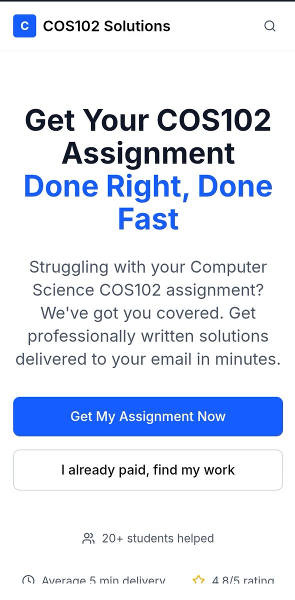 Adam__Lawal's tweet image. Last semester, @OfogbaWisdom and I built a small website to help people with an assignment and put a tiny fee on it.
Over 20 people signed up on day one.
Problem solving, literally.
The site: goosmy.vercel.app/cos-assignment