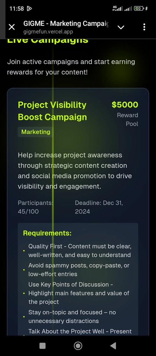 GIGME01's tweet image. Earn by making content @GIGME01 site is almost ready for now you can take a test 👇

gigmefun.vercel.app

1. What GIGME Will Do (Core Idea)

A platform that connects creators (content creators, KOLs, writers, moderators) with founders who need organic reach, visibility and…