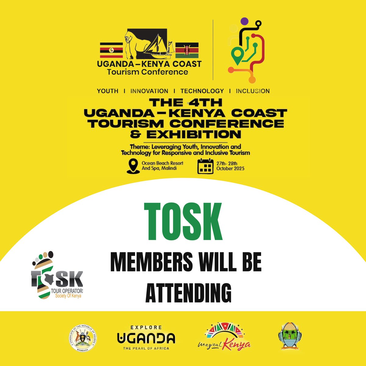 ToskKenya's tweet image. See you in Malindi at the 4th Uganda - Kenya Coast TOurism conference &amp;amp; Exhibition

@Ugahicom

#tosksettingthepace