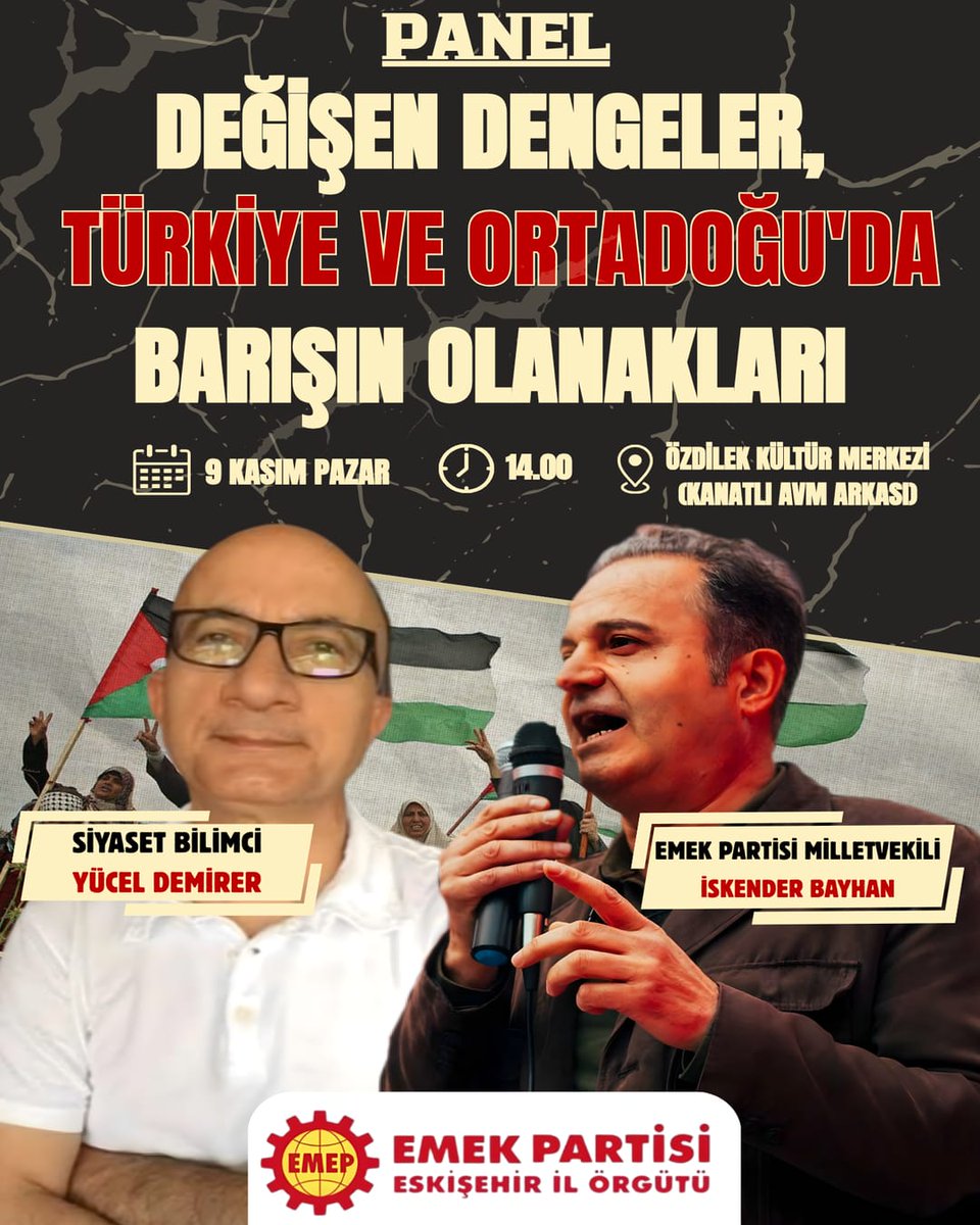 9 Kasım Pazar günü panelde buluşalım.