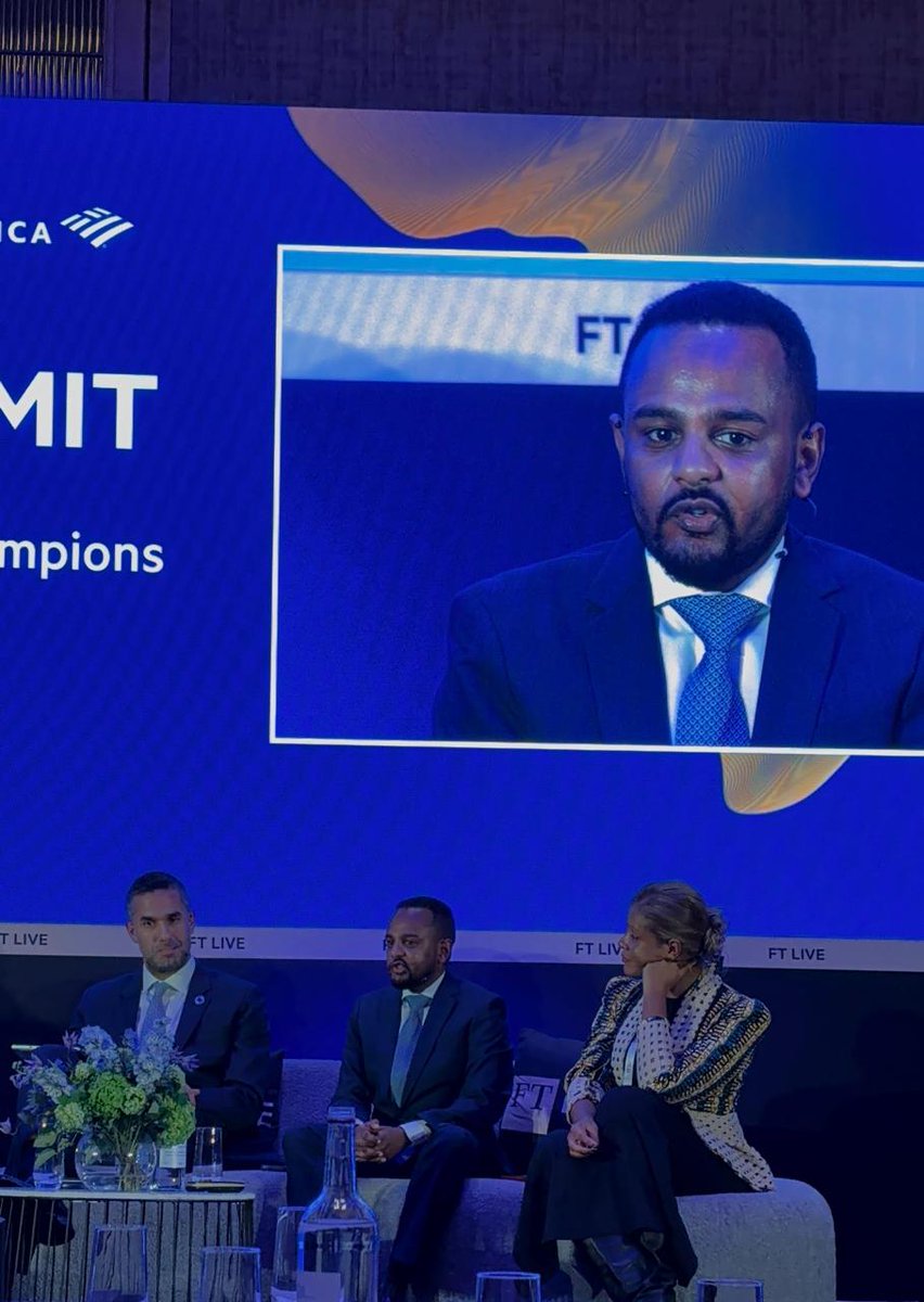 MichaelBizenu's tweet photo. It was an honor to speak at the Financial Times Africa Summit 2025 in London, one of the continent’s most important gatherings of business and policy leaders. 

I spoke on “The Missing Middle”, focusing on how Africa’s next economic leap depends on nurturing scalable, homegrown companies that can bridge the gap between small enterprises and regional giants. Our conversation explored industrialization, competitiveness, access to finance, and what it takes to build globally competitive African champions.    It was an engaging and insightful session with eminent co-panelists and thought leaders who shared diverse perspectives on unlocking Africa’s immense growth potential.

I am grateful to the #FTAfrica team for hosting such a forward-looking dialogue and to everyone contributing to #Africa’s transformation story. 

At @EastAfricanHldg, we remain committed to this vision by building resilient, sustainable, and impactful businesses that strengthen Africa’s industrial foundation. 

#FTAfrica #EastAfricanHolding #CreatingWealthThroughIndustries #AfricanChampions #Industrialization #Leadership #Ethiopia