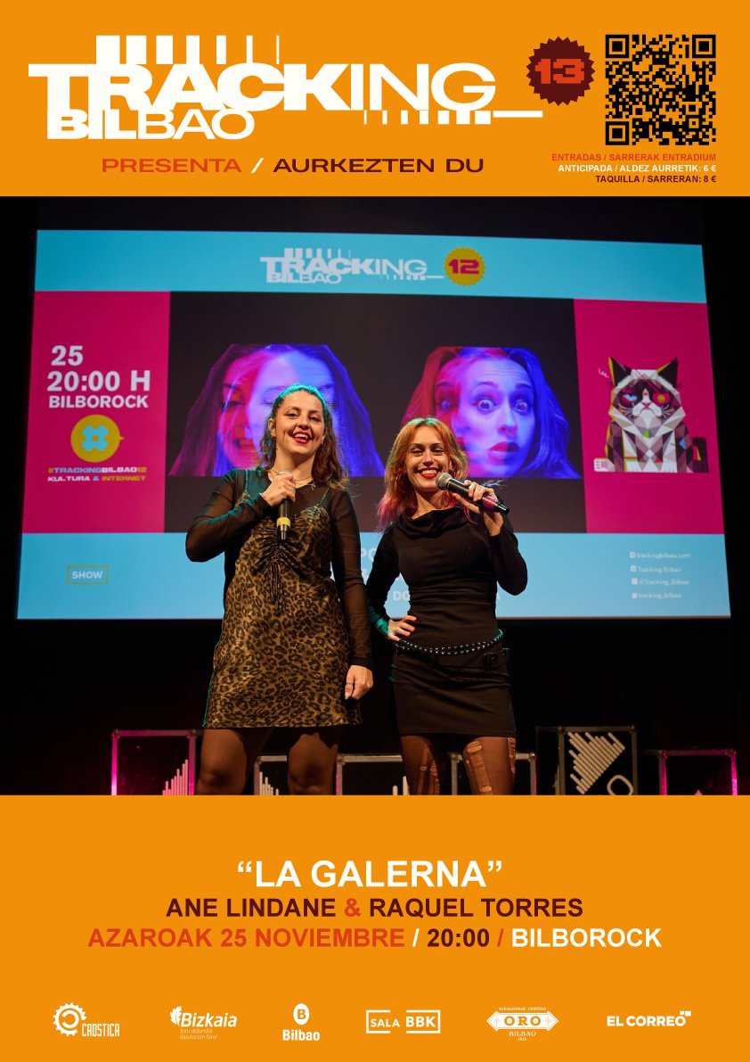 Tracking_Bilbao's tweet image. Vamos adelantando programación de #TrackingBilbao13!
El martes 25 de noviembre a las 20:00 en @Bilborockbilbao: "La Galerna", Late Night en directo con @Ane_Lindane y @princesdbarrios.
Entradas (6 € anticipada, 8 € taquilla): entradium.com/events/la-gale…
Azaroaren 25an,…