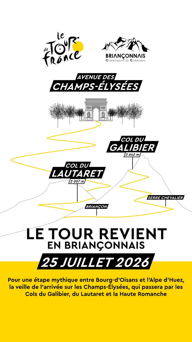 Rendez-vous le 25 juillet prochain pour le Tour de France 🚴⛰️🎉