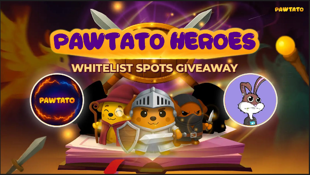 Gm, Another pawtato Wl giveaway 🥳🥳

I’ll be giving away 10 more WL spots for the Pawtato Heroes Mint!

How to enter:
1️⃣ Follow <a href="/Choccdotsui/">𝕮𝖍𝖔𝖈𝖔𝖑𝖆𝖙𝖊 ☠︎</a> and <a href="/PawtatoFinance/">Pawtato Finance | Sui</a>
2️⃣ Like &amp; RT this post 🔁
3️⃣ Comment your Sui address 
4️⃣Tag 2 frens 

Ends in 24 hours