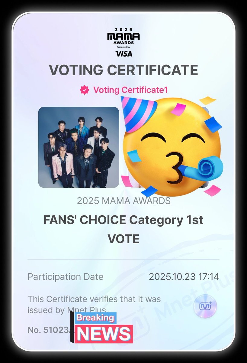 For today's voting. 
#SUPERJUNIOR #2025MAMAVOTE