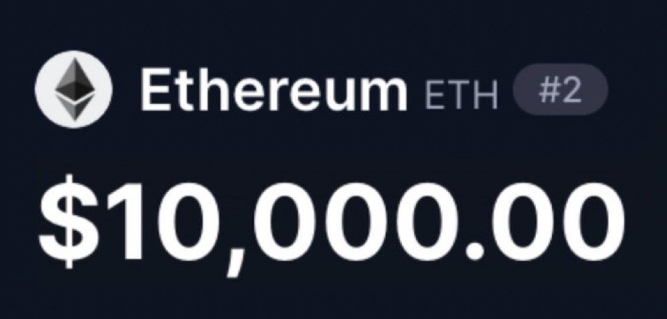 THE ROAD TO $10,000 ETHEREUM HAS ALREADY STARTED.