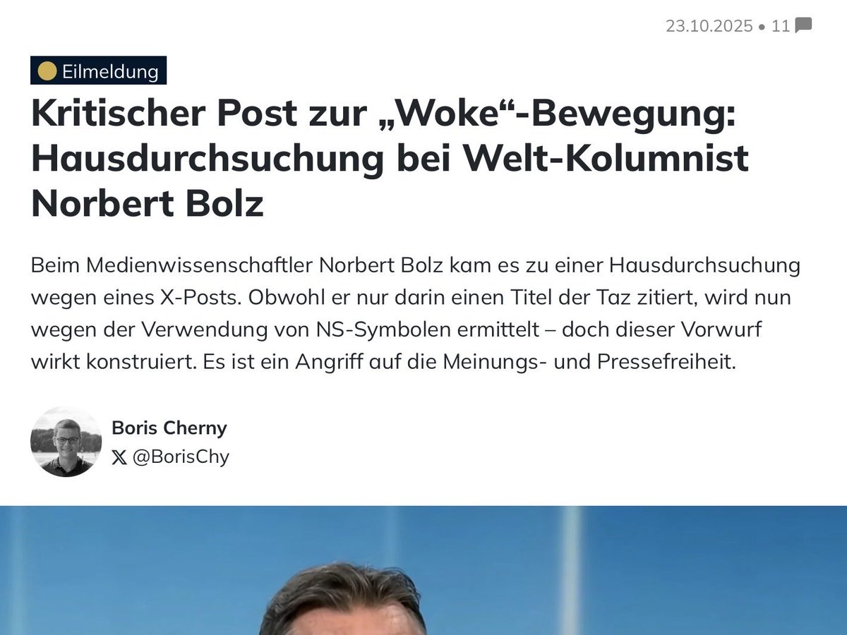 Ich möchte an der Stelle anmerken, dass man „Deutschland verrecke“, „Bomber Harris, do it again“, „Zuwanderung bis zum Volkstod“, „Nie wieder Deutschland“, Gaskammern für AfDler und die Ermordung von Reichen fordern darf - ohne Hausdurchsuchungen befürchten zu müssen. 

#Bolz