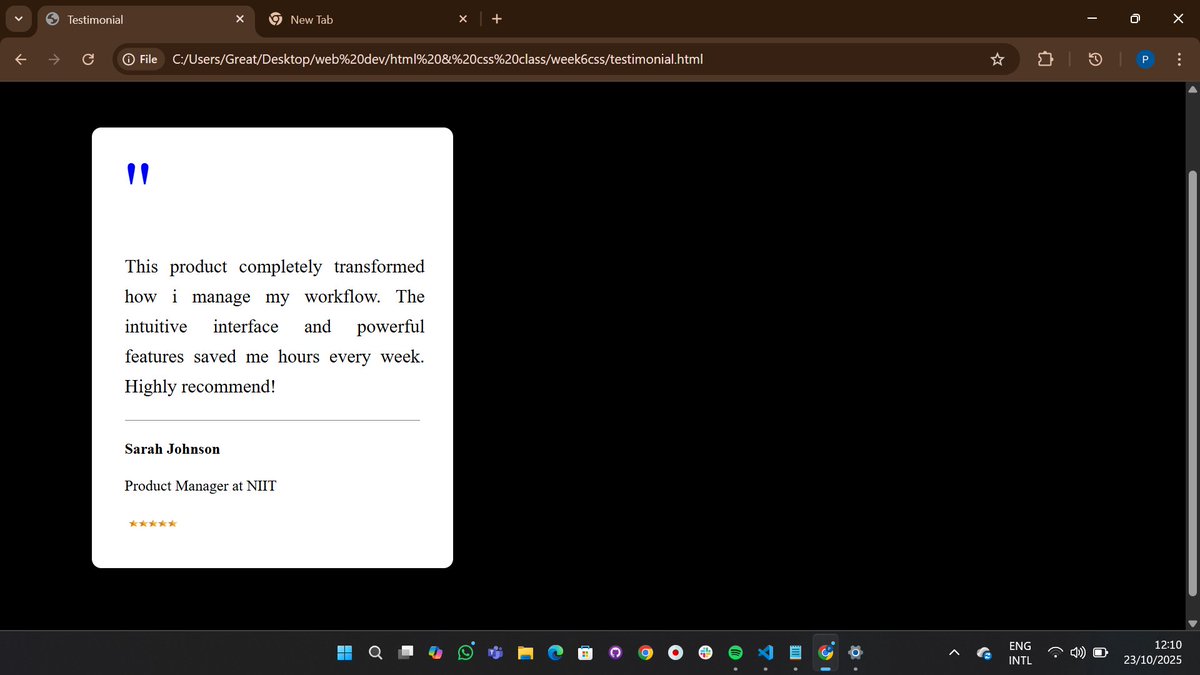 Nnanyi_aku's tweet image. Hey guys, today i decided to play around with some CSS and HTML ,
how did i do...