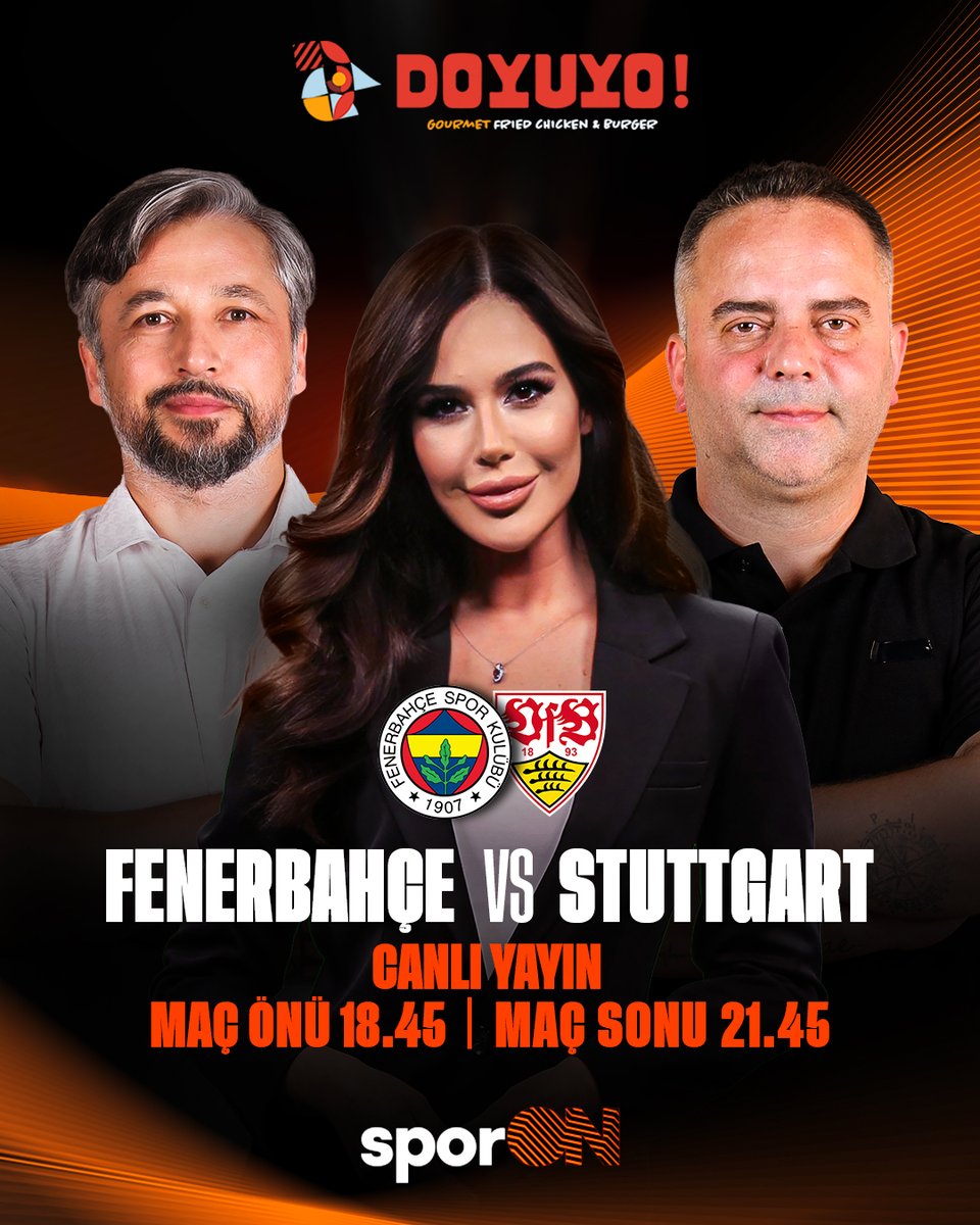 Doyuyo ana sponsorluğunda

Fenerbahçe - Stuttgart maç sonunda

🎙️ <a href="/cigdemmgunal/">Çiğdem Günal</a>  moderatörlüğünde
🗣️ <a href="/Semih23Official/">Semih Şentürk</a>  &amp;  <a href="/mansiz26/">Ilhan Mansız</a>  ile CANLI yayındayız.

#işbirliği x <a href="/doyuyotr/">Doyuyo!</a> 

Maç önü CANLI yayınını izlemek için👇
📲ytbe.app/go/AYuJyExK