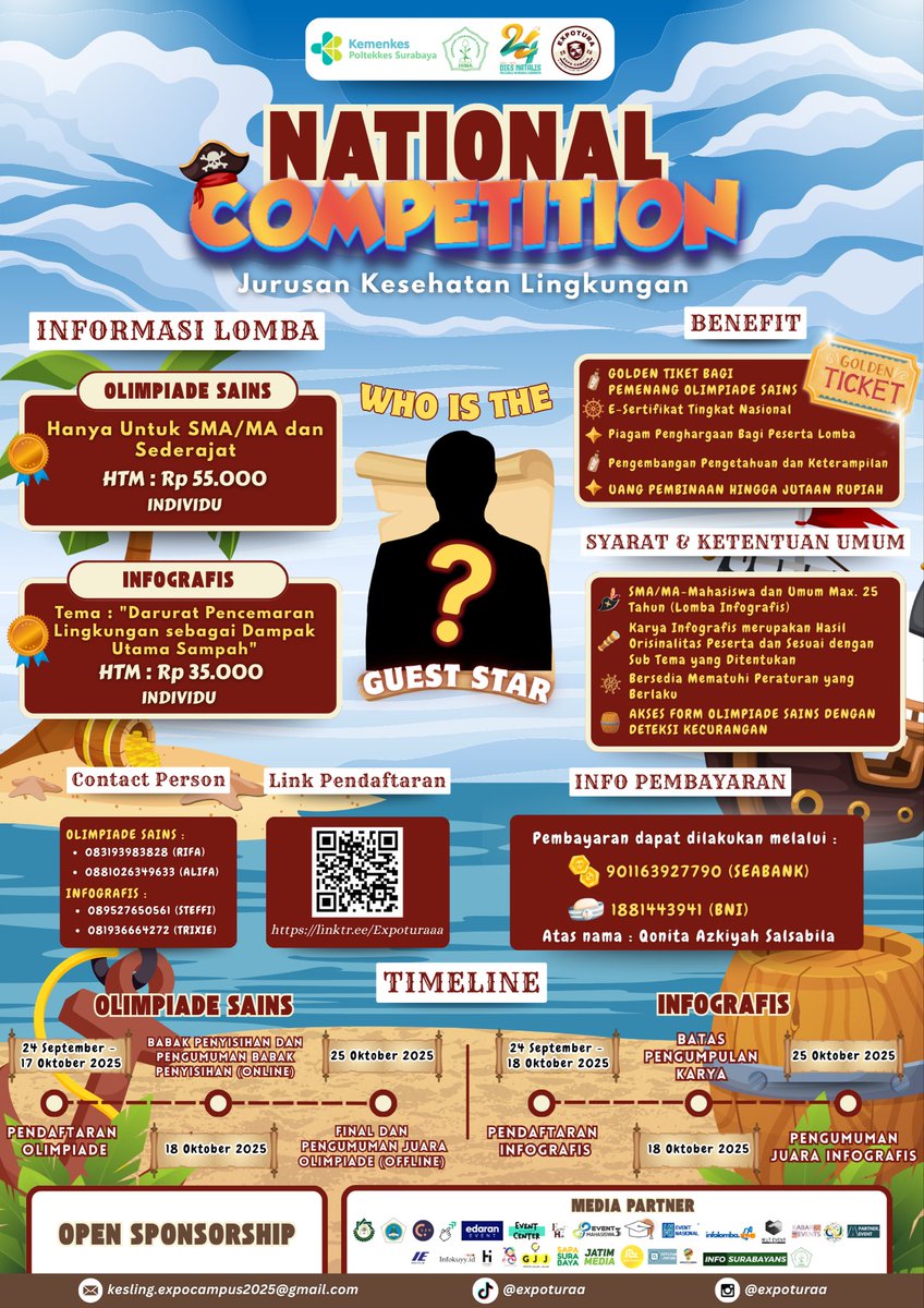 aicallaa's tweet image. haloo teman teman, jurusan aku lagi ngadain lomba olimpiade sama infografis nih, hadiah utamanya golden ticket loh. yukk bisa tanya tanya dulu, bisa rep atau ketuk dm aku yaa, thank uu🤗💗🫰🏼#infolomba #olimpiade #infografis #studytwt #ambistwt #lombainfografis #infografisnasional