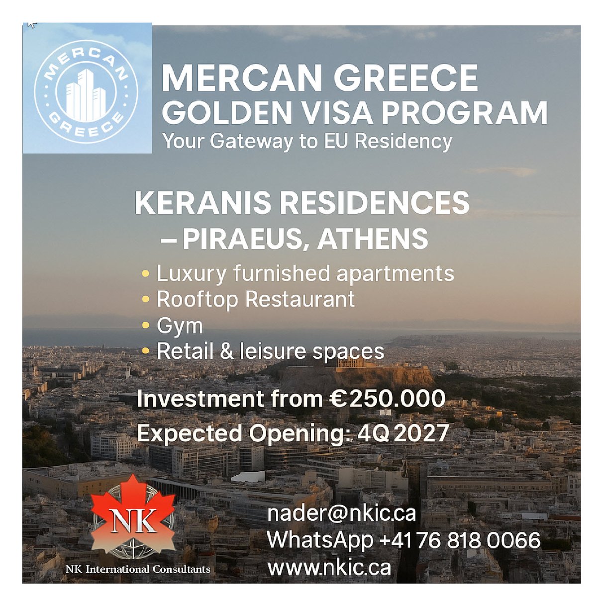 NKIConsultants's tweet photo. Greek Golden Visa Program https://t.co/VI1RG2qId7