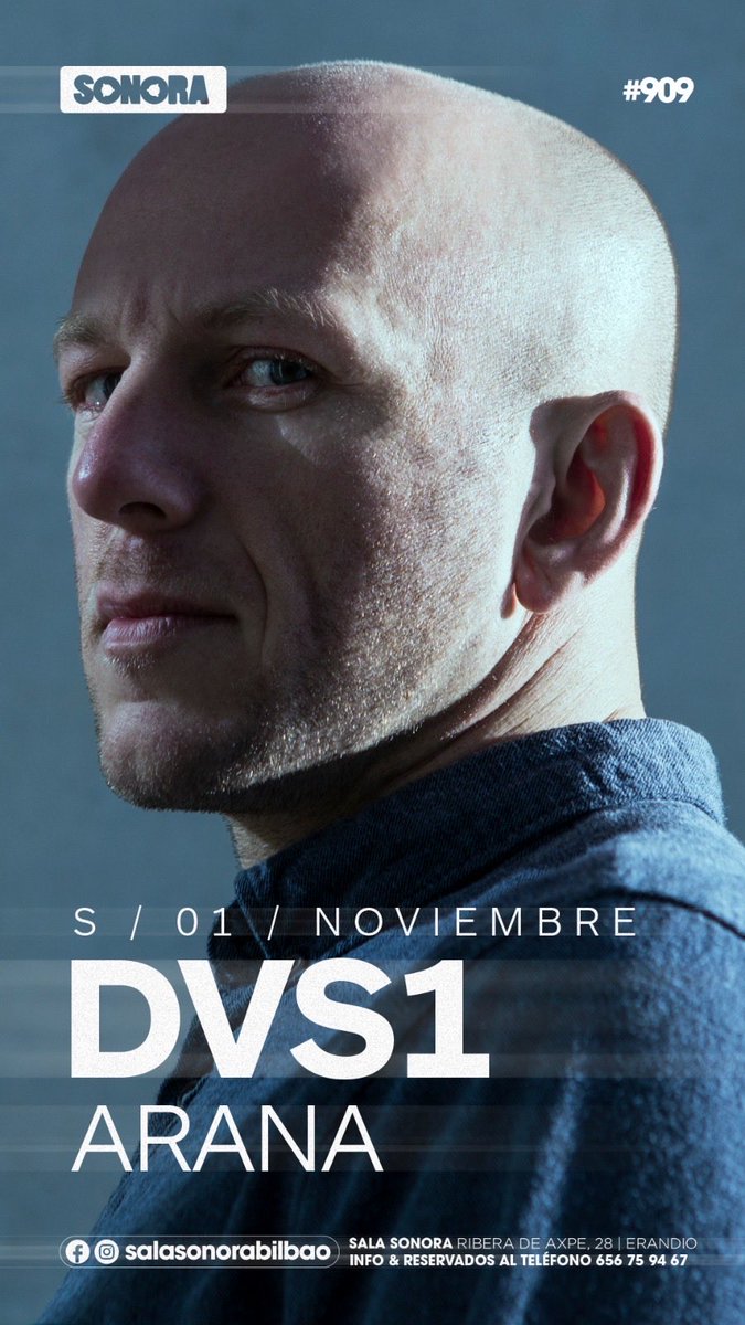 El próximo 1 de noviembre me toca abrir y cerrar para uno de los artistas más íntegros de la escena, DVS1. Noche super exigente, nos vemos en la pista con puro TECHNO 😮