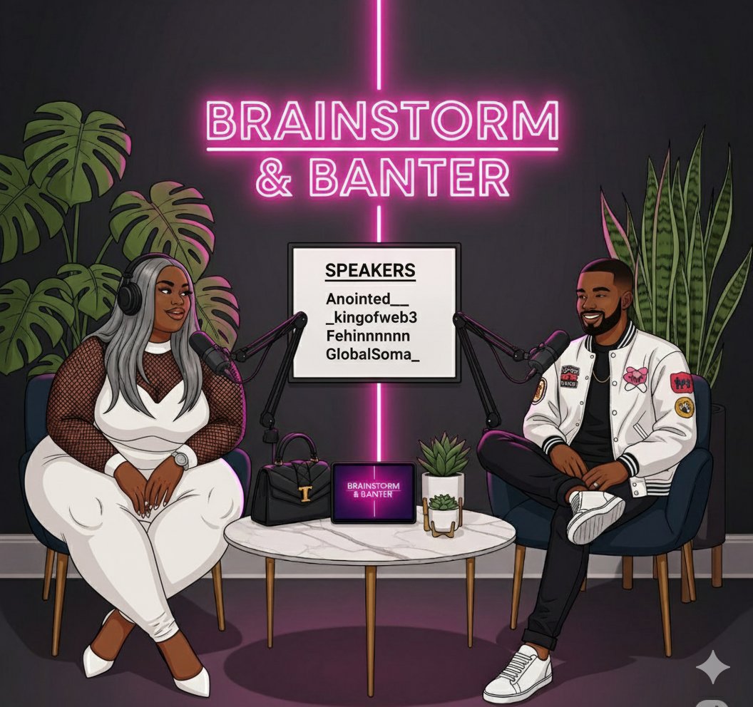 Fear: Face Everything And Rise.
That was the message on this week’s Brainstorm &amp; Banter, and trust me, it was a massive one.

Host: <a href="/kvnqobi/">KING OBI</a>
Co-host: <a href="/DeQueenofSpaces/">BossBrownShugar💢</a>

We tackled “The Fear of Starting Over”, and every speaker brought pure honesty.

<a href="/Fehinnnnnn/">Fehin ꕤ</a>, the Queen who