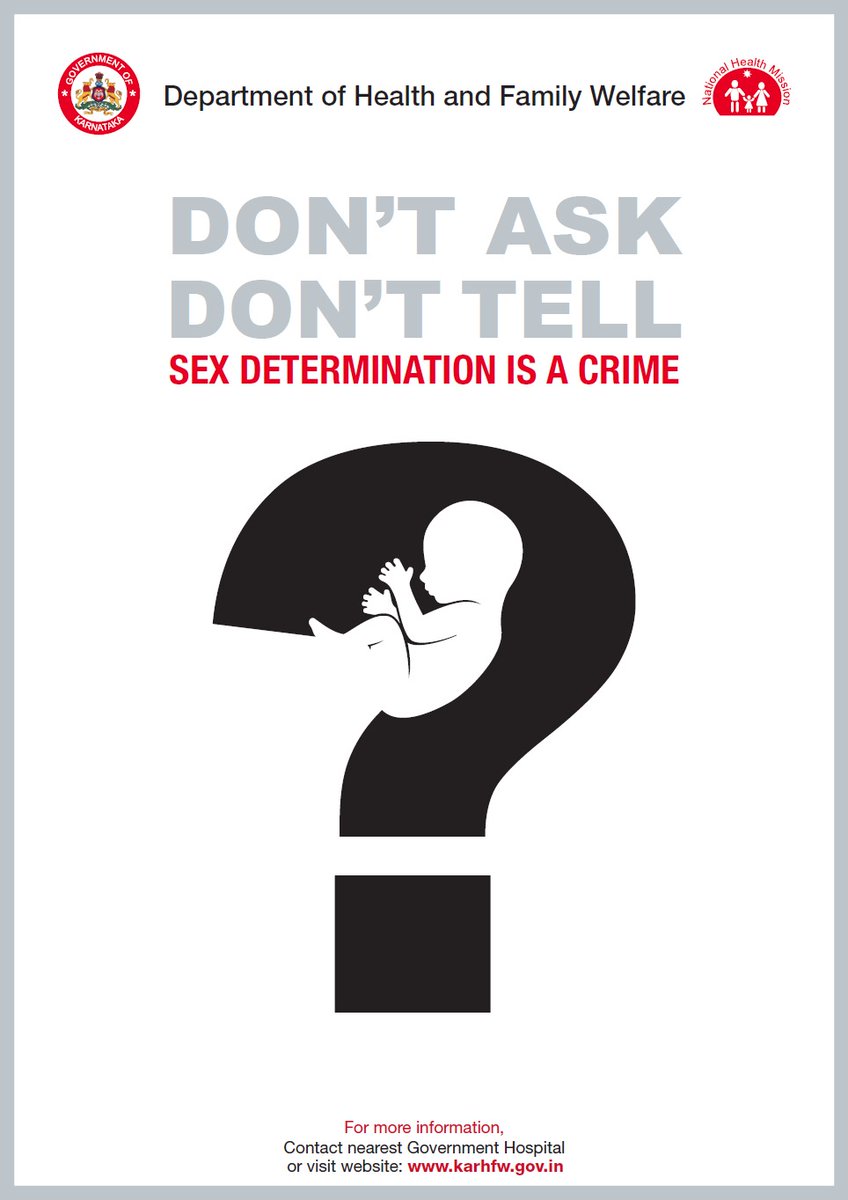 A question no one should ask. A truth no one should tell.
Sex determination is illegal. Let’s protect every unborn child.

<a href="/CMofKarnataka/">CM of Karnataka</a> <a href="/KarnatakaVarthe/">DIPR Karnataka</a>
