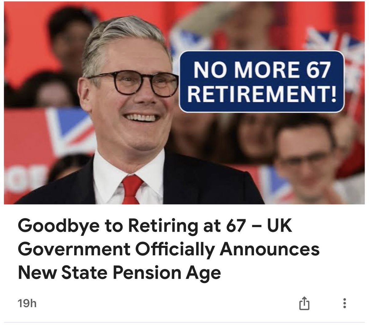 cdfboy73's tweet image. Amazing they do this to the working class and most of them retire in there 50s!!!
UK has turned against working class and will reap the rewards in a few years to come!
Why bother paying in to a system that won’t let you retire in your 50s after you have worked for it for 30years?
