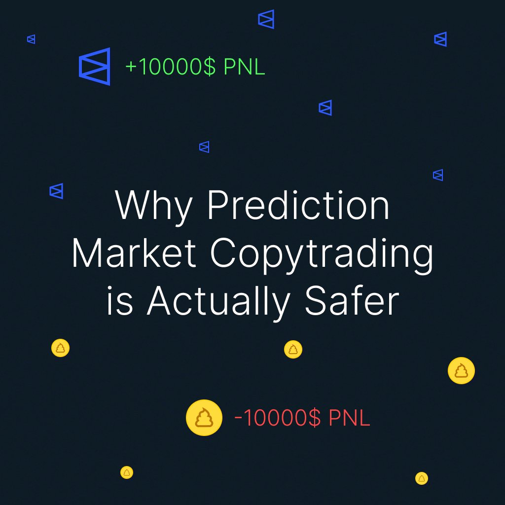 AshenSoul (@0xashensoul) on Twitter photo Stop Getting Rugged: Why Prediction Market Copytrading is Actually Safer
Let me be real, copytrading in the memecoin space is basically a gamble where you are hoping the smart wallet you're following isnt setting you up. And spoiler alert: sometimes they are.
1. The Entry Stop Getting Rugged: Why Prediction Market Copytrading is Actually Safer
Let me be real, copytrading in the memecoin space is basically a gamble where you are hoping the smart wallet you're following isnt setting you up. And spoiler alert: sometimes they are.
1. The Entry