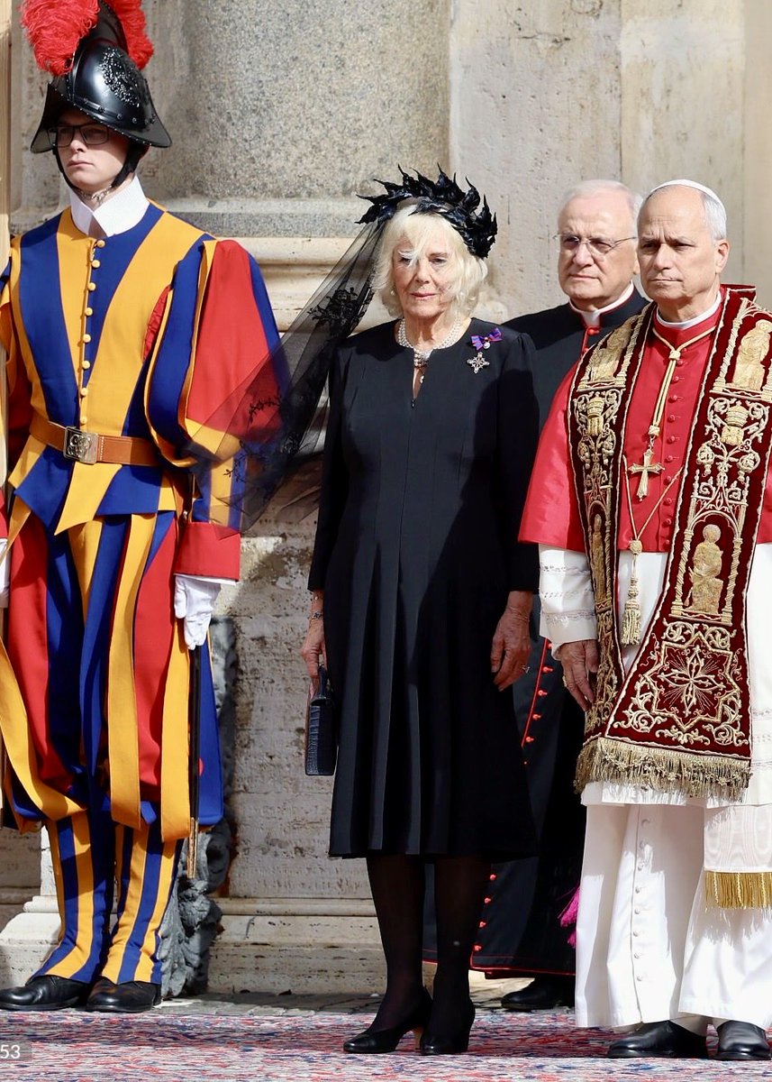 The Vatican Swiss Guards 

With Queen Camilla and Pope Leo XIV 

Towering power ⚔️
