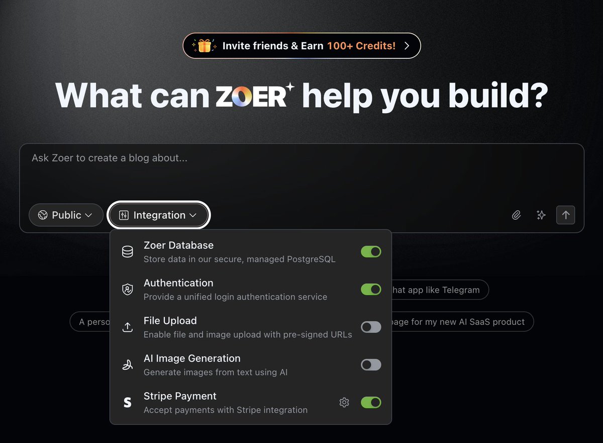 Zoer_ai's tweet image. 💳 Turn your app into a business.

New Stripe integration lets you charge for your services, sell subscriptions, or monetize features.

Connect Stripe, define your pricing—Zoer handles the rest. Start making money. 💰

#FullStackAI #NoCode #BuildWithAI