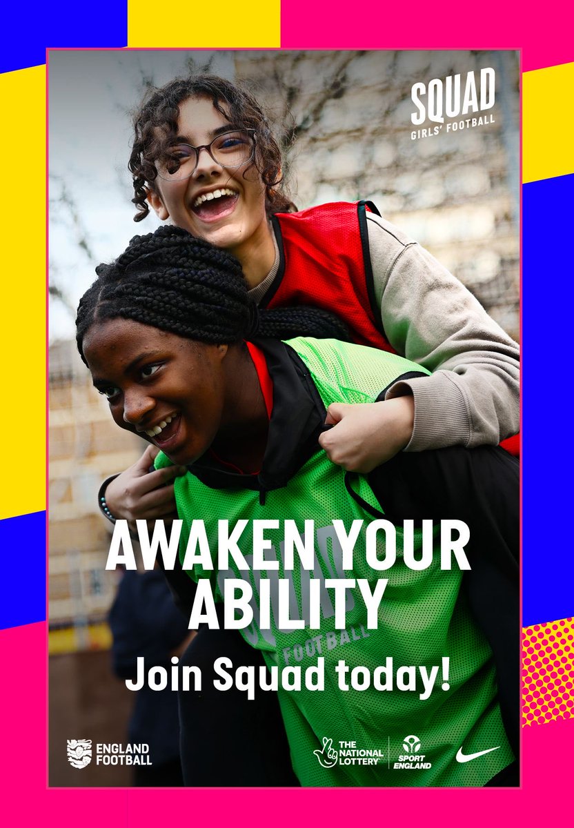ChatsCommunity's tweet image. Chatham Town x @FA present #SquadGirls! 🎉

Fun and pressure-free, it’s the perfect opportunity to be active whilst spending time with friends! 

Ages 11-15, join us every Friday 4-5pm, starting Nov 7th! It’s your time to shine! 💥

Sign up: shorturl.at/nAEVR