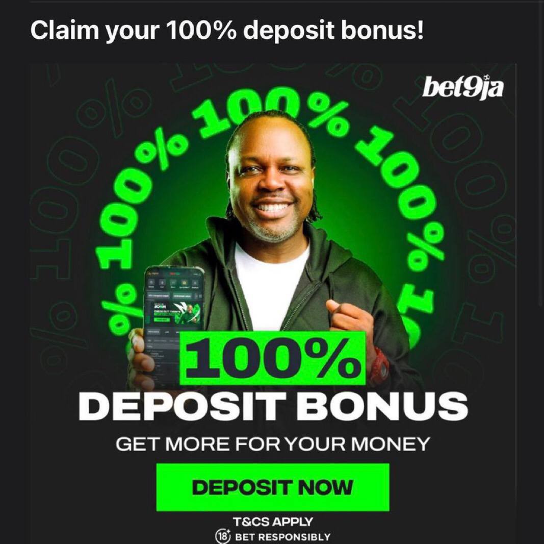 Bet9ja is here for you ✅✅✅

The most reliable platform you can ever rely on 🔥🔥🔥

Fastest payout system 🏆🏆🏆 

Booking Codes ⬇️
3LMHMT7
3LMHQ3N
3LMHWYW

#Bet9jaCode