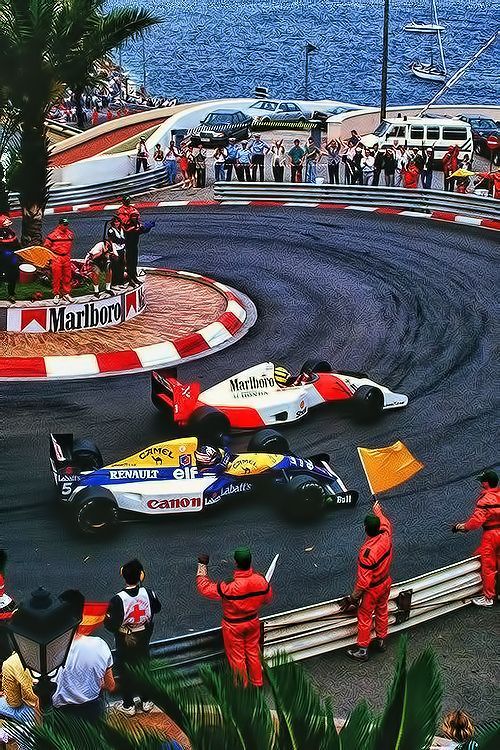 Senna and Mansell at Monaco