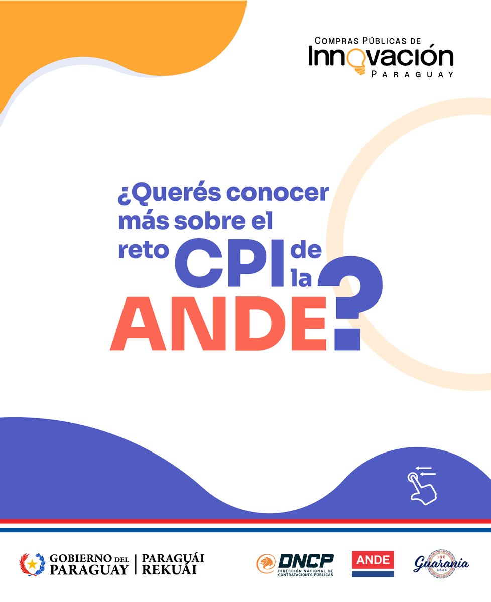 dncp_py's tweet image. La @ANDEOficial está en búsqueda de ideas innovadoras. 💡
⚡ A través de la Compra Pública de Innovación, busca una solución a las pérdidas eléctricas no técnicas en zonas sociales críticas.
Para conocer más de este reto visitá 🔗 bit.ly/CPI-DNCP