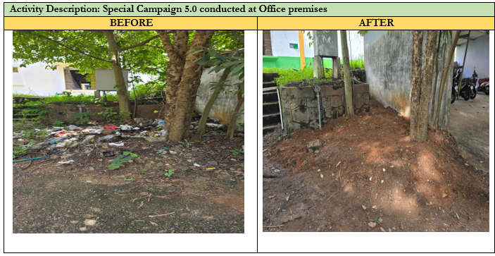विशेष अभियान 5.0 के भाग के रूप में, एफसीआई के क्यूसी अनुभाग, डीओ पलक्कड़ और एफएसडी ओलावकोडे द्वारा सफाई गतिविधि की गई। As part of Special Campaign 5.0, a cleaning activity was carried out by the QC Section of FCI, DO Palakkad and FSD Olavakkode. #SCDPM #SpecialCampaign5.0 #DFPD