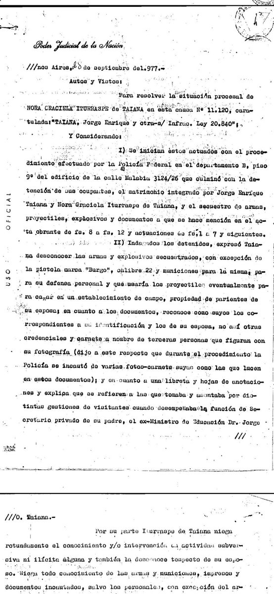 Así que el Candidato de Cristina, Jorge Taiana, estuvo preso porque le encontraron 4 granadas, cuatro kilos de pólvora, detonadores eléctricos y una bomba debajo de la cuna de su hijo menor? Así que el Kirchnerismo no quiere que se difunda la causa 11.120 y que no llegue a los