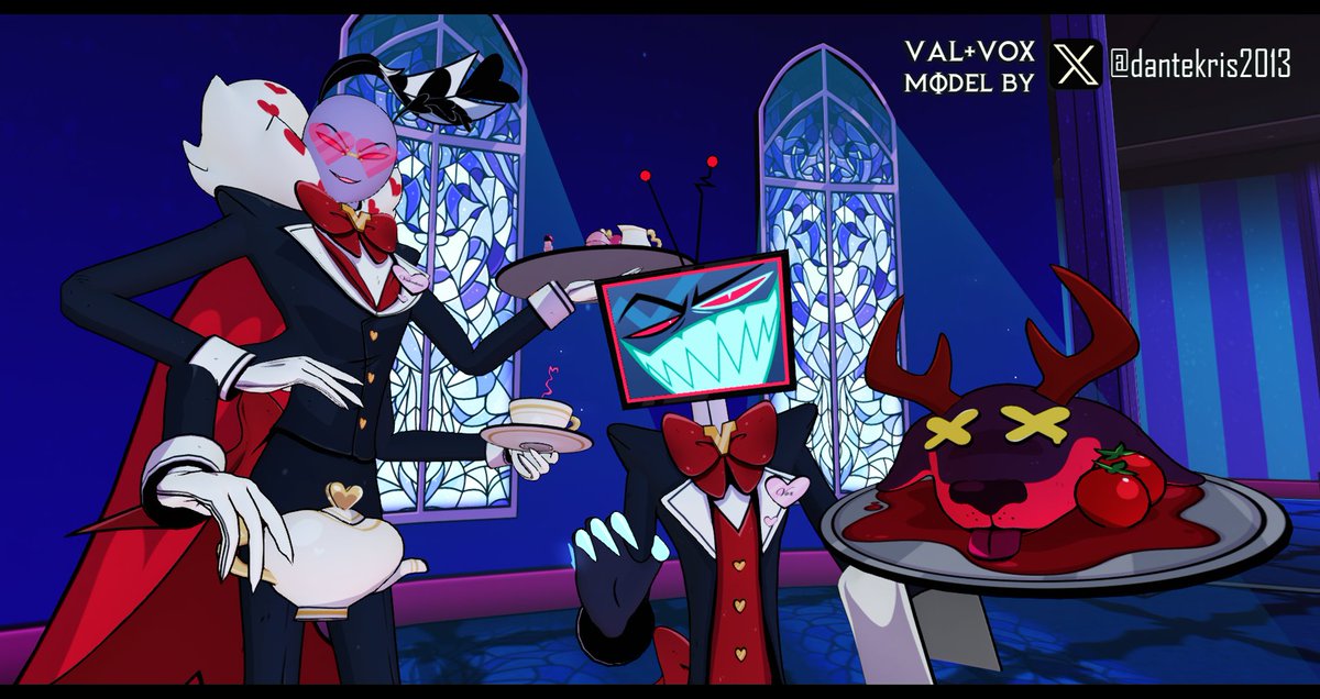 Japanese butlers suits! :) Collab with @puzzlekick #HazbinHotel