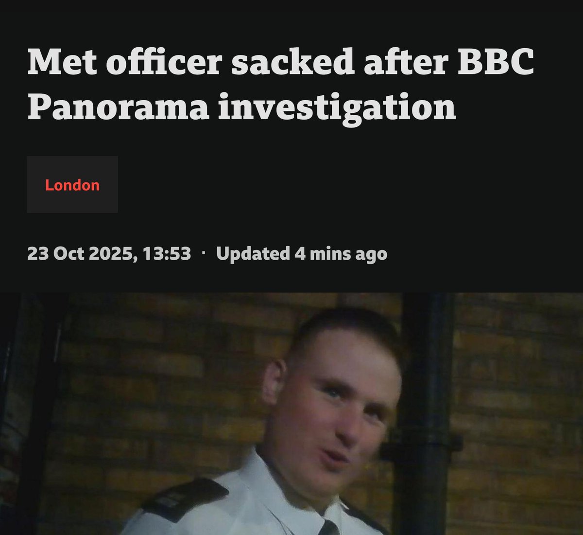 &gt;BBC ply police officer with drink
&gt;Officer says that in his experience in policing, Muslims are the demographic causing the most problems
&gt;Next day, Muslim kills Jews in Manchester
&gt;Police officer is fired