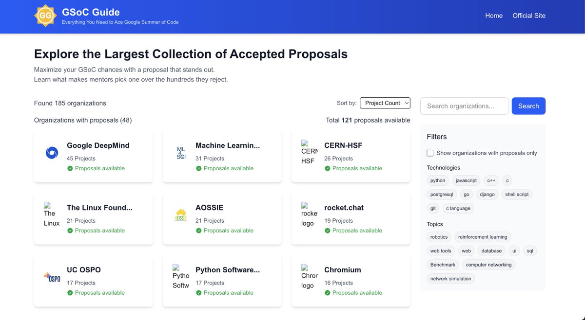asishcodes's tweet image. here are all the gsoc accepted proposals at one place

gsocguide.vercel.app