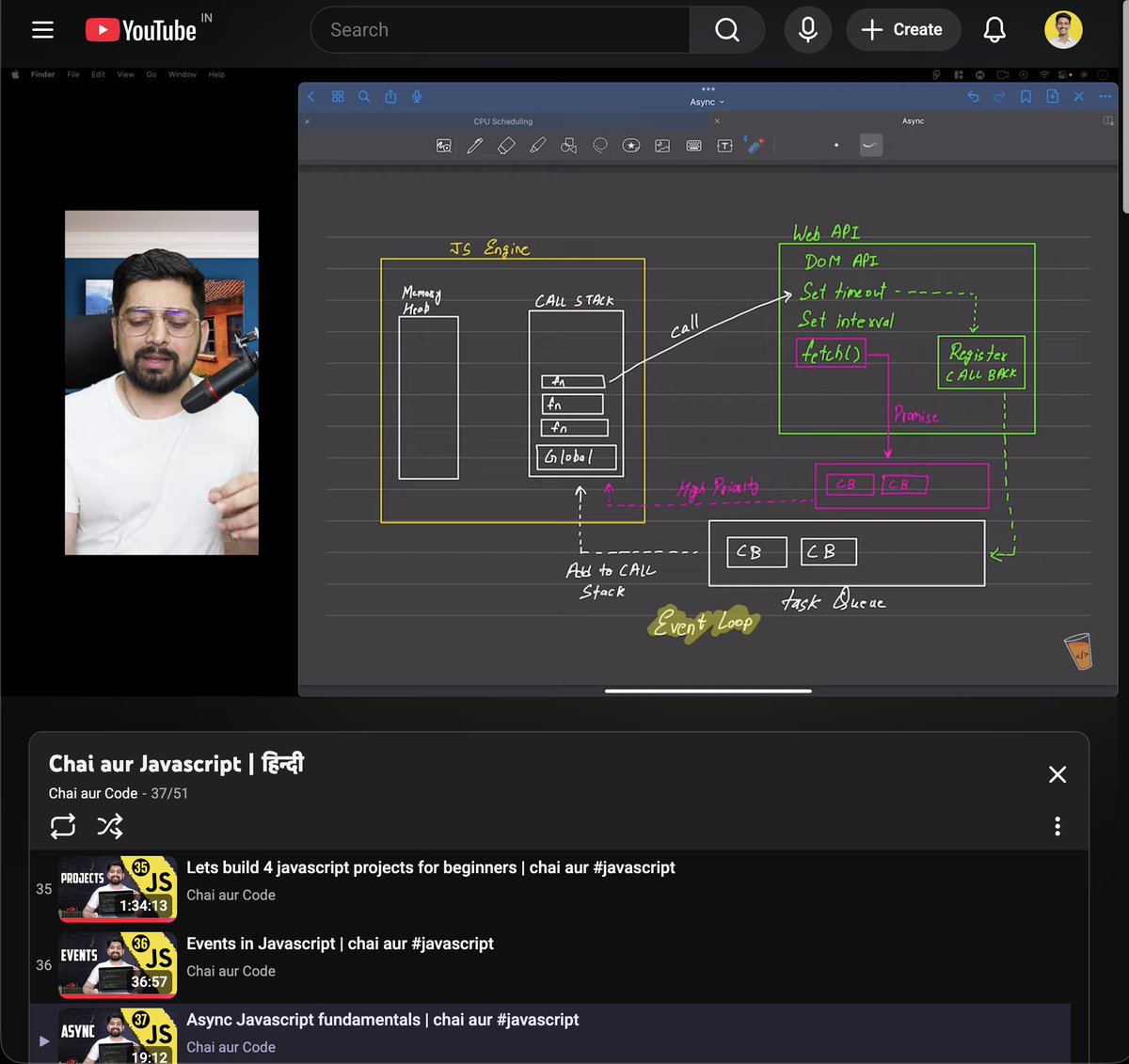 forgewithharsh's tweet image. Async JS fundamentals | Chai aur @JavaScript by @Hiteshdotcom Sir☕
Theory first, then hands-on code.
Async, await & promises finally make sense🔥
Sir said handle edge cases first.
Run the code later, optimization comes naturally.
#CodeSmart #LearnWithHiteshSir # @ChaiCodeHQ