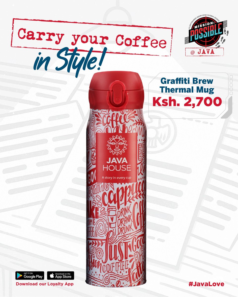 javahouseafrica's tweet image. The best gifts are ours! Get a Java Thermal Mug today at a branch near you. #JavaLove