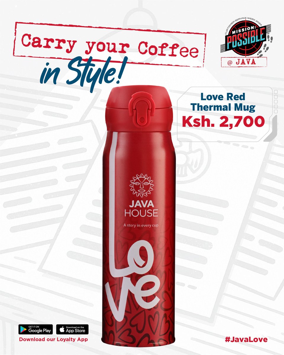 javahouseafrica's tweet image. The best gifts are ours! Get a Java Thermal Mug today at a branch near you. #JavaLove