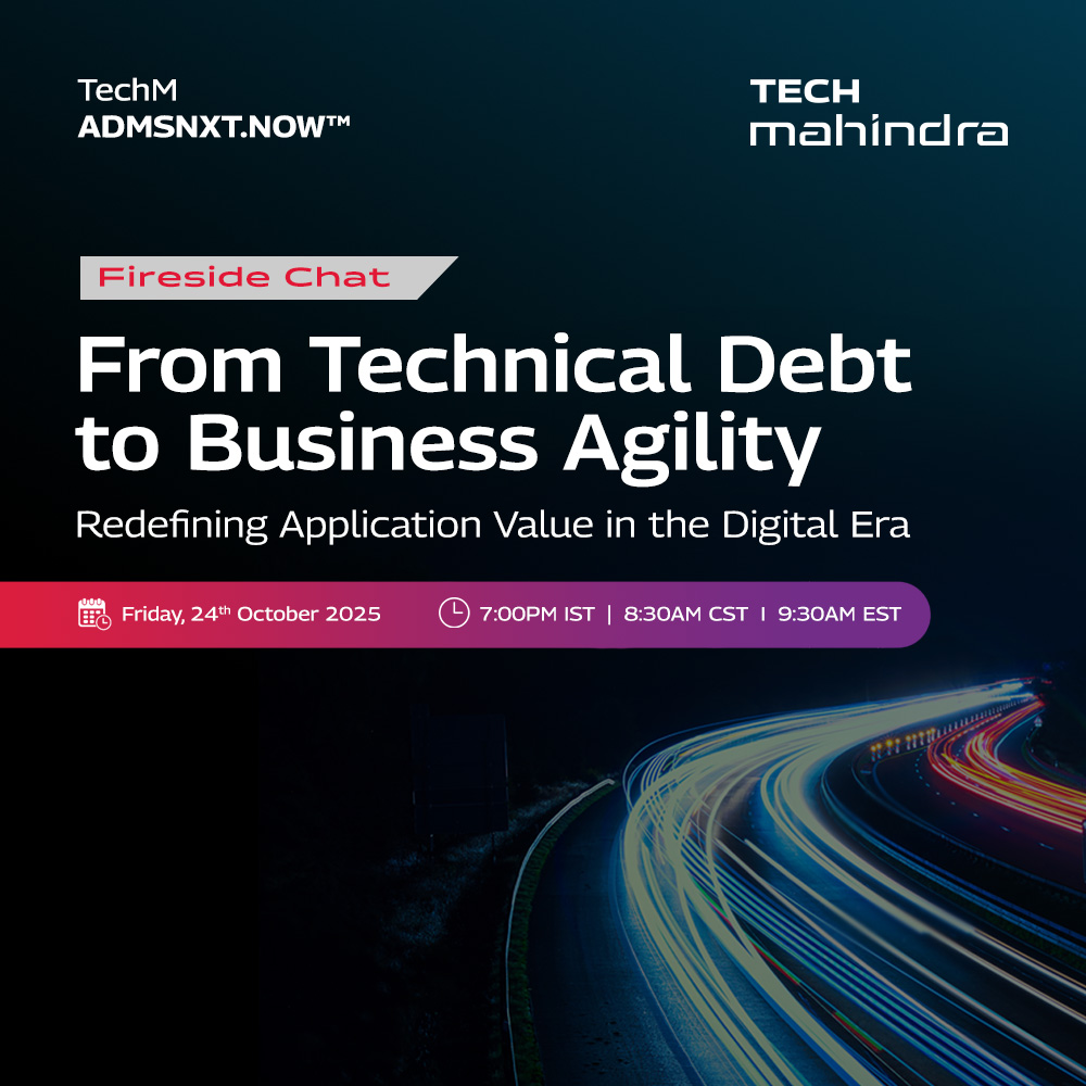tech_mahindra's tweet image. 🚀 The countdown ends tomorrow!

The wait is almost over- our exclusive Fireside Chat goes live tomorrow!

Join visionary leaders from Johnson Controls, Xylem, Amazon Web Services (AWS), CAST, and @tech_mahindra as they uncover how enterprises can break free from technical debt…