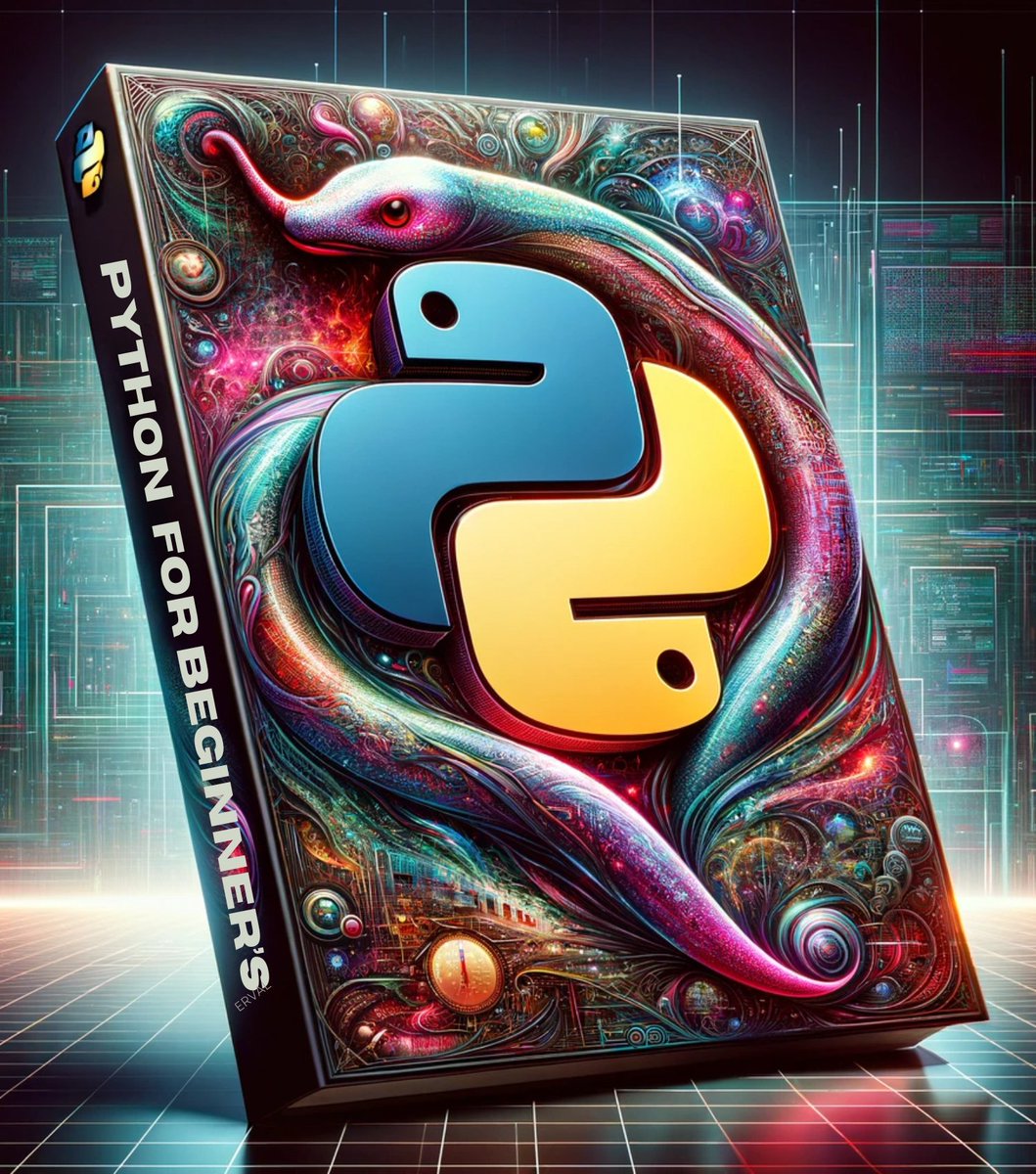 Tanju_mim's tweet image. Learning PYTHON is so hard,
So, I've built a Complete PYTHON Guide in 24 days.
Includes this book:
→ syntax
→ keywords
→ and functions.
Worth $31, for FREE today!
To get it, just:
1. Follow me @Tanju_mim
2. Like and Repost this post
3. Comment “PYT”