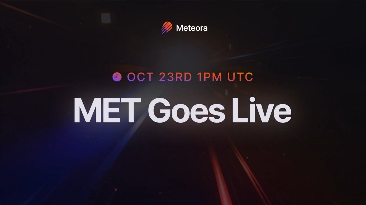 JiRaYa_OG's tweet photo. In 1 hour and 30 minutes, @MeteoraAG's TGE will mark the official launch of the $MET token, which will become claimable and tradable on Jupiter Exchange, Moonshot, Phantom, Jupiter Mobile Ultra V3, and several other platforms.

This event culminates more than two years of development and construction around an ecosystem that has become central to @solana.

I am particularly confident about this launch. Meteora is now one of the most widely used protocols in the Solana ecosystem and consistently ranks among the top platforms in terms of fees generated.

For my part, I chose the LP DAMMv2 option (in a unilateral position at launch).

My reasoning is simple: the transaction fees generated during the first few hours could, in my opinion, more than offset the potential impermanent loss.

The mechanism provides for an initial fee of 50%, which quickly decreases to 1% within three minutes.

This fee will be collected in USDC.

The DAMMv2 pool has a particularly wide range: from $0.50 to $7.50, which significantly limits the IL risk compared to a standard DLMM pool, especially in the event of a sharp appreciation in the MET price.

LP positions remain withdrawable at any time, allowing users to capitalize on the significant launch costs and then recover their MET tokens to hold or redeploy them to other pools.

In short, this TGE represents a major milestone for Meteora, confirming its position as one of the most successful and innovative players in DeFi on Solana.