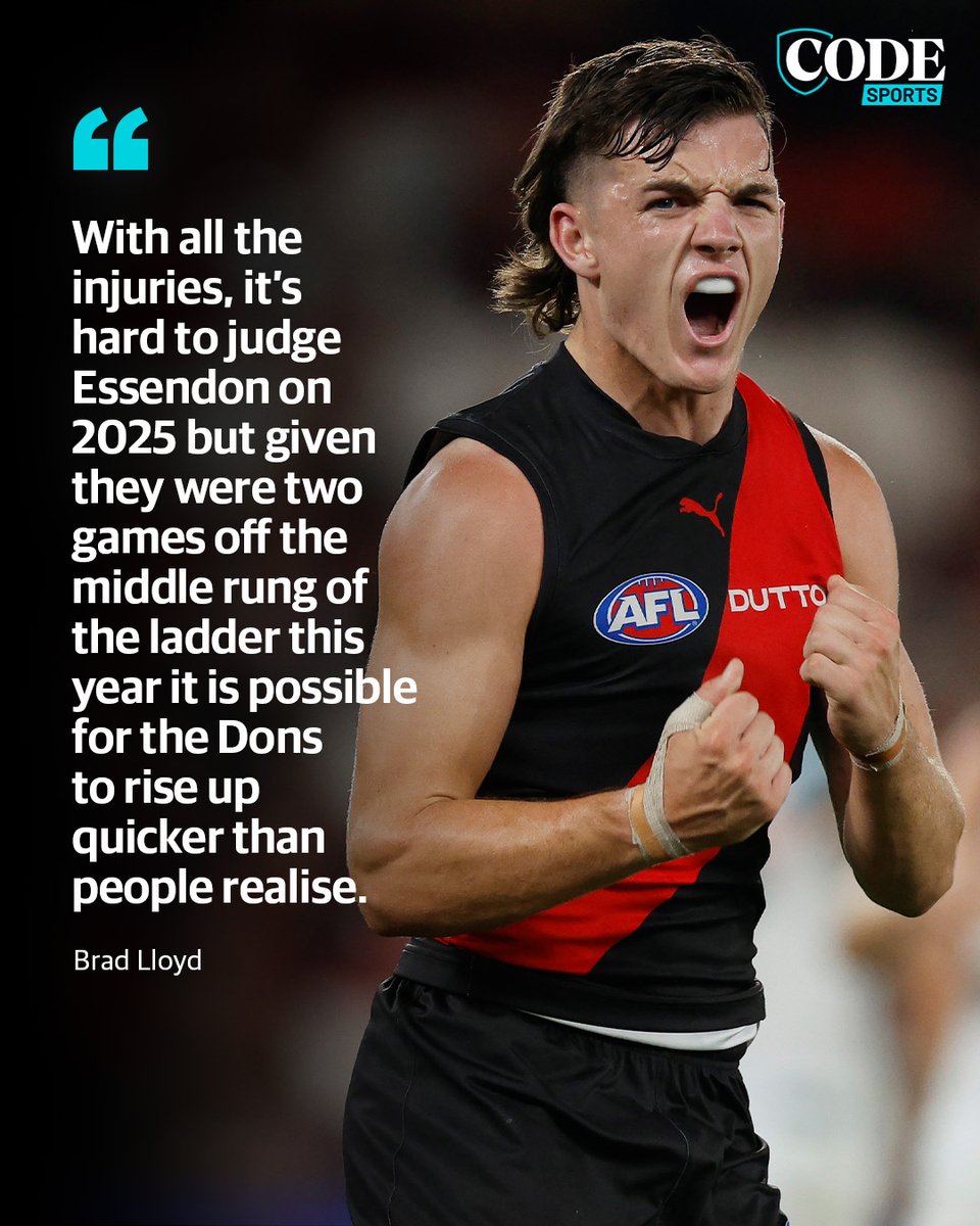 codeaflau's tweet image. How high would the Bombers have finished without injuries in 2025?
From the Zach Merrett non-trade and list management to high performance and the front office — former Carlton footy boss Brad Lloyd has unpacked the entire Essendon Football Club.
READ 👉 bit.ly/4nueTsk