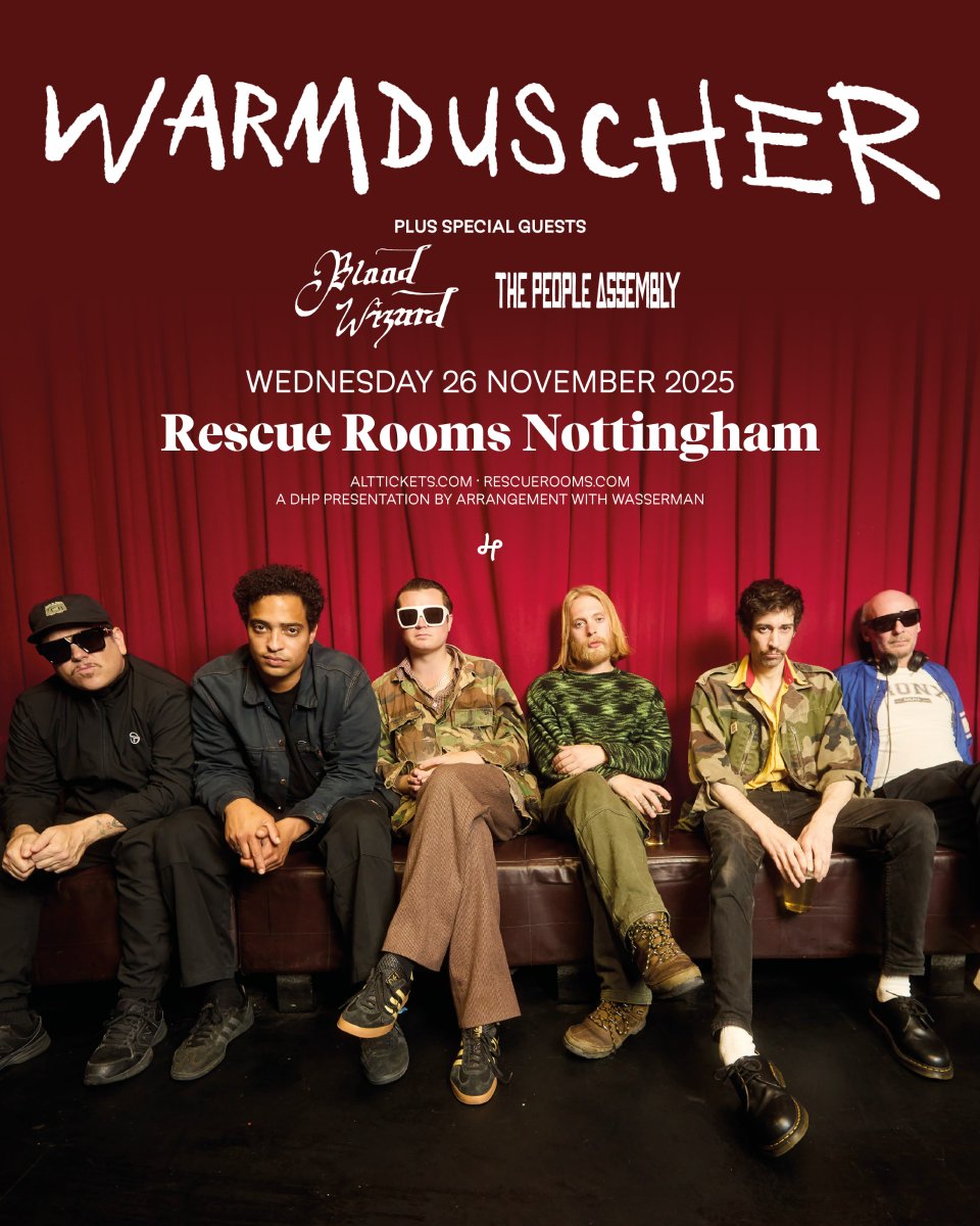 rescuerooms's tweet photo. Additional support for @warmduscherr is confirmed as post punk meets shoegaze band THE PEOPLE ASSEMBLY next month!

🎟️ Tickets on sale at https://t.co/1MvT4E8X9Y https://t.co/ZvRDADK7HN