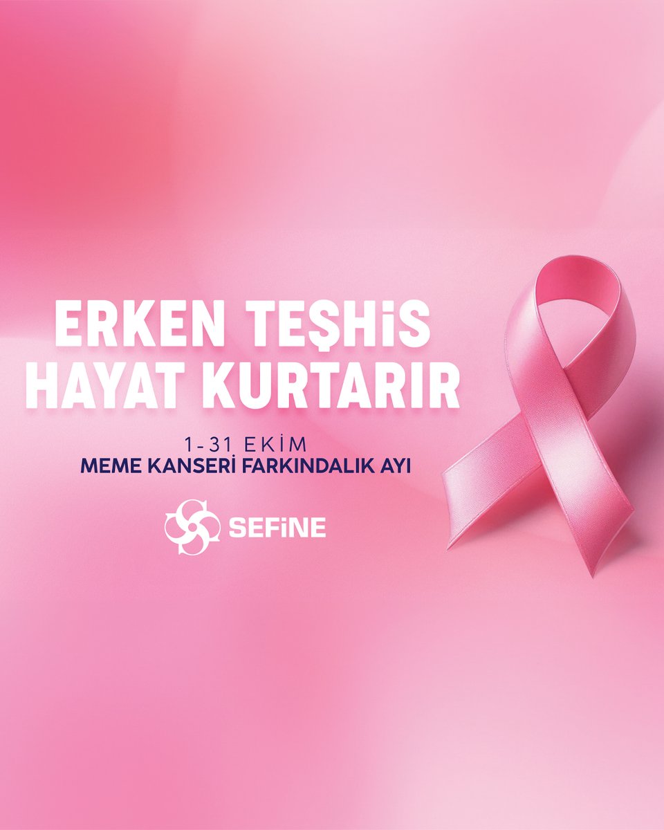 1 - 31 Ekim Meme Kanseri Farkındalık Ayı!

Erken Teşhis Hayat Kurtarır.

October 1–31 Breast Cancer Awareness Month!
 
Early Diagnosis Saves Lives.

 #sefine #memekanseri #memekanserifarkındalıkayı #breastcancer