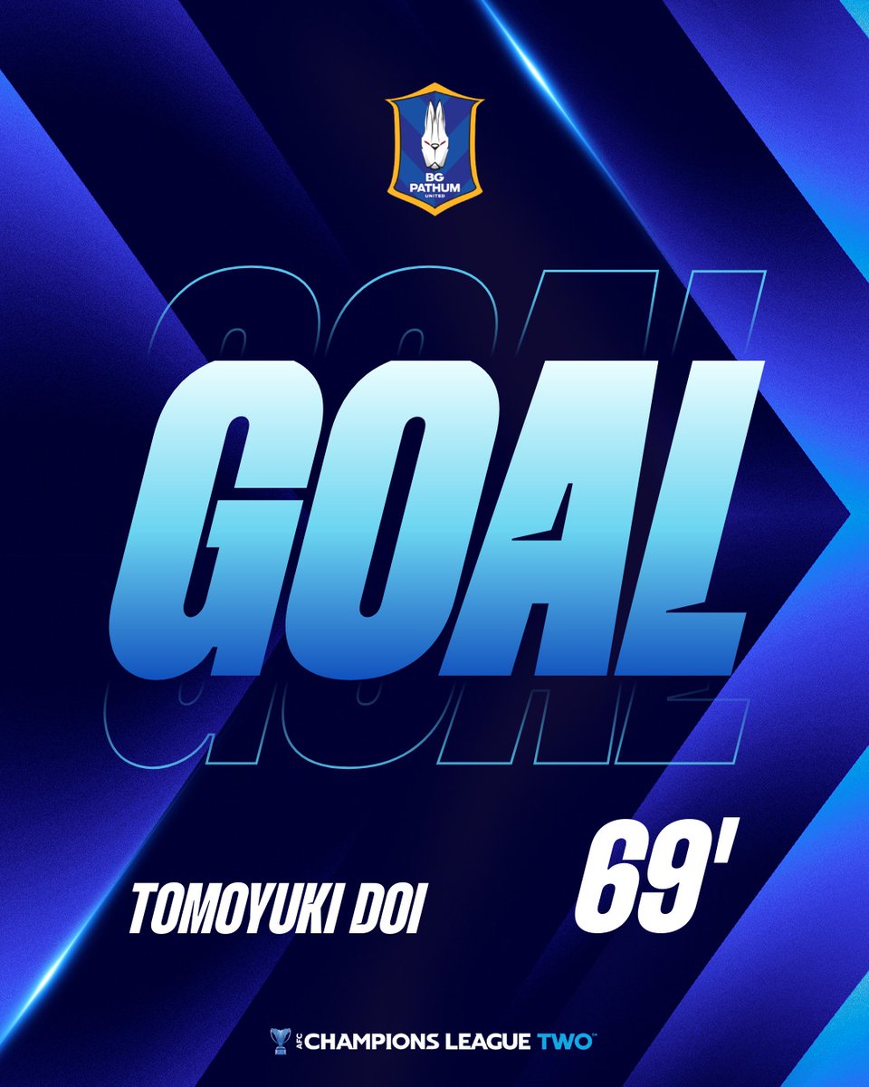 TheAFCCL's tweet photo. ⚽ 𝗚𝗢𝗔𝗟 | 🇵🇭 Kaya FC-Iloilo 0️⃣-2️⃣ BG Pathum United 🇹🇭
Tomoyuki Doi unleashes a powerful strike from range to make it two for the visitors!
Watch 𝙇𝙄𝙑𝙀: https://t.co/1axF0y0LCP
#ACLTwo | #KAYvBGP https://t.co/J12CGAkuK1