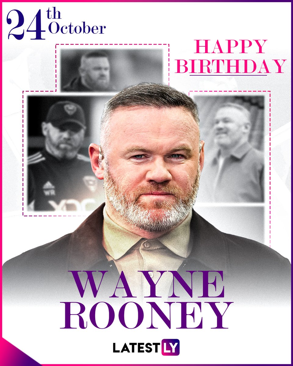 latestly's tweet photo. Happy Birthday, Wayne Rooney!
@WayneRooney
#WayneRooney #Rooney #ManchesterUnitedLegend #Football #FootballLegend #SoccerIcon https://t.co/kZ2SGodChf
