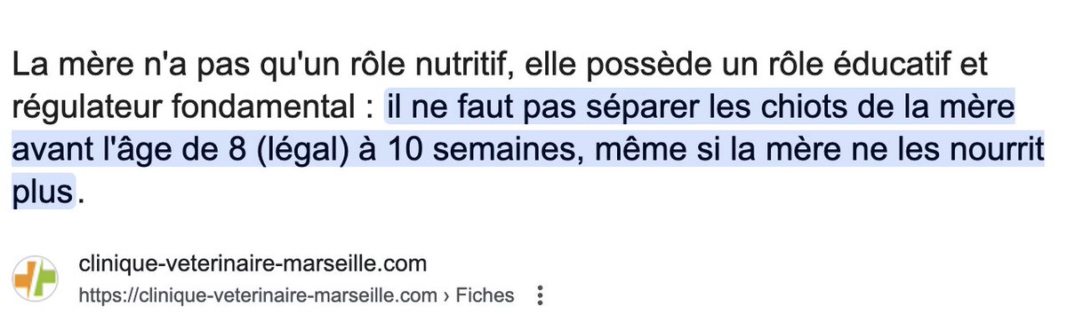 solrenette's tweet photo. Le saviez-vous ? Il est légalement interdit de séparer un chiot de sa mère avant ses 2 mois à cause des conséquences sur sa santé.

Mais certains arrachent les bébés à leur mère quelques minutes seulement après l'accouchement et cela s'appelle le "progrès". #GPA :) https://t.co/5uoG14706v