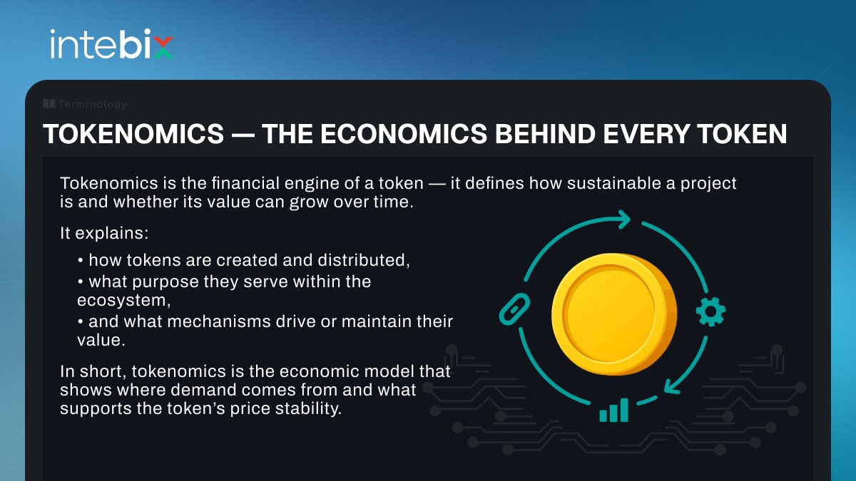 Intebix's tweet image. 💠 Tokenomics is the financial engine of crypto.
It defines who gets tokens, what they’re for, and what keeps them valuable.
Strong tokenomics builds trust and long-term sustainability.
Example: ETH burns part of every fee, making it deflationary over time.