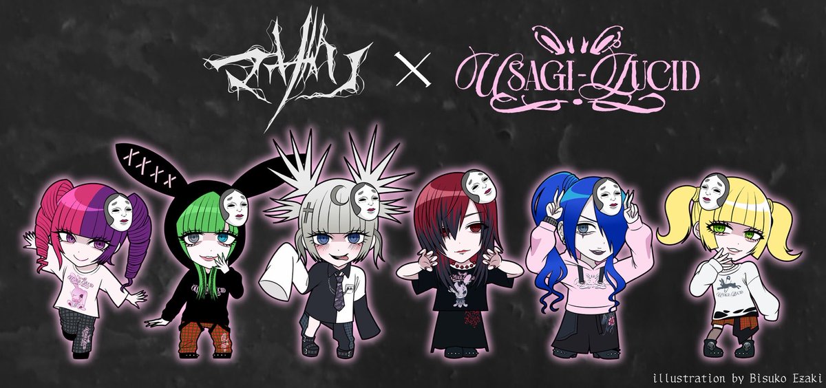 USAGI-LUCID マザリ コラボTシャツ 髄狂アク マザリ✖USAGI-LUCIDコラボ Tシャツ】 明日会場にて販売開始